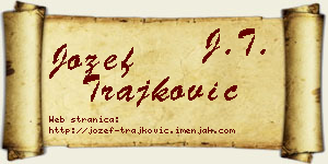 Jožef Trajković vizit kartica